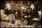 Vice President Dick Cheney meets with Mr. Shingeru Yokota and Mrs. Sakie Yokota, Thursday, Feb. 22, 2007, at the U.S. Ambassador's Residence in Tokyo. The Yokota's daughter, Megumi Yakota, was abducted by North Korean agents three decades ago and remains missing. White House photo by David Bohrer