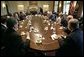 President George W. Bush poses with Presidents from the Dominican Republic and Central America in the Cabinet Room Thursday, May 12, 2005. White House photo by Eric Draper