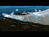 Still from animation showing Greenland's ice loss.