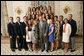 President George W. Bush stands with members of the University of North Carolina Field Hockey team, Tuesday, June 24, 2008, during a photo opportunity with the 2007 and 2008 NCAA Sports Champions. White House photo by Eric Draper