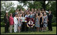 President George W. Bush stands with members of the University of Minnesota-Duluth Women's Ice Hockey team, Tuesday, June 24, 2008, during a photo opportunity with the 2007 and 2008 NCAA Sports Champions at the White House. White House photo by Chris Greenberg