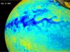 Satellite image of La Nina weather pattern
