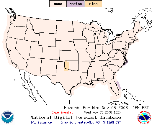 National Digital Forecast Database Image