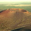 Aerial view of Sunset Crater volcano
