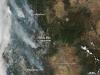 Satellite image of California fires