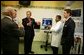 President George W. Bush listens to a demonstration by Dr. Neal Patel on the benefits of using information technology in hospitals at Vanderbilt Children’s Hospital in Nashville, Tenn., May 27, 2004. White House photo by Paul Morse