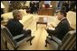 President George W. Bush meets with his Majesty King Abdullah of the Hashemite Kingdom of Jordan in the Oval Office, Monday, Dec. 6, 2004. White House photo by Eric Draper