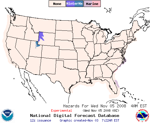 National Digital Forecast Database Image