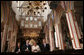 President George W. Bush and Laura Bush stand with German Chancellor Angela Merkel and Pastor Peter Neumann in St. Nikolai Church in Stralsund, Germany, Thursday, July 13, 2006. White House photo by Paul Morse