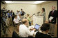 U.S.Secretary of State Condoleezza Rice is joined by National Security Advisor Stephen Hadley during a news conference Thursday evening, July 13,2006, in Heiligendamm, Germany, speaking on events in the Middle East and the upcoming G8 Summit in Russia. White House photo by Eric Draper