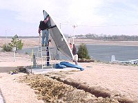 Data is received by AWIPS through a satellite dish.  