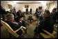 President George W. Bush meets with President Jalal Talabani of Iraq Tuesday, Sept. 19, 2006, during the President's visit to New York City for the United Nations General Assembly. White House photo by Eric Draper