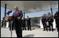 President George W. Bush talks about energy issues and the importance of developing and using alternative fuels Thursday, Sept. 28, 2006, during a visit to the Hoover Public Safety Center in Hoover, Ala. The city has just opened an alternative fueling station to provide E85 (ethanol) and biodiesel fuels for public agency vehicles. White House photo by Paul Morse