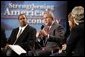 President George W. Bush holds a conversation on higher education and job training at Florida Community College in Jacksonville, Fla., Friday, Jan. 14, 2005. White House photo by Paul Morse.