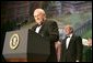 Vice President Dick Cheney introduces President George W. Bush at the Black Tie and Boots Inaugural Ball in Washington, D.C., Wednesday, Jan. 19, 2005. White House photo by David Bohrer