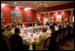 President George W. Bush and Mrs. Laura Bush attend a dinner with cultural and community leaders at Dooky Chase Restaurant in New Orleans, La. White House photo by Chris Greenberg