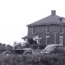 Black and white photo of the Au Sable Light Station in the mid-1940s.