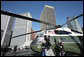 President George W. Bush arrives on Wall Street in New York City via Marine One Wednesday, Jan. 31, 2007. White House photo by Paul Morse