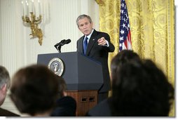 President George W. Bush holds a press conference in the East Room Wednesday, Oct. 25, 2006. White House photo by Eric Draper