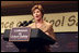 Mrs. Laura Bush speaks during a conference on school safety at the National 4-H Conference Center in Chevy Chase, Md., Tuesday, Oct. 10, 2006.