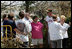 Vice President Dick Cheney and Mrs. Cheney talk with residents of one Gulfport, Mississippi hurricane damaged neighborhood, during a walking tour to view damages and relief efforts Thursday, September 8, 2005.  Hurricane Katrina struck Mississippi and Louisiana August 31.