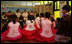 Laura Bush reads to kids in the Children's Reading Room at the Busan Simin Metropolitan Municipal Library Friday, Nov. 18, 2005.