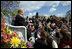 Mrs. Lynne Cheney reads from her book, "America: A Patriotic Primer," Monday, April 9, 2007 at the 2007 White House Easter Egg Roll on the South Lawn. White House photo by David Bohrer