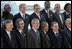 President George W. Bush is joined by fellow leaders of the Americas as they pose for their 2005 class photo Friday, Nov. 4, 2005, during the opening ceremonies in Mar del Plata, Argentina, of the 2005 Summit of the Americas.