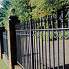 Ornamental, Black Iron fencing, color photo.