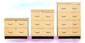 Concerto two, three and four drawer lateral files.