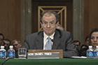 File photo: Daniel Fried, Assistant Secretary for European and Eurasian Affairs, testifies before the Senate Foreign Relations Committee. [State Dept. photo]