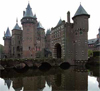 De Haar Castle is reflected in the moat at Haarzuilens, central Netherlands, November 7, 1998. AP Images]