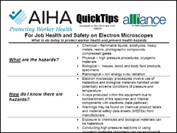 AIHA’s Job Health and Safety on Electron Microscopes Quick Tips