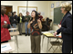 Secretary Spellings visits a classroom at Columbia High School in Columbia, South Carolina.