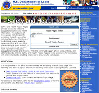 OSHA Safety and Health Topics Pages