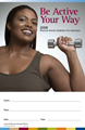 Be Active Your Way flyer with a photograph of a woman lifting weights and a link to the PDF file.