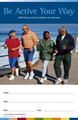 Be Active Your Way flyer with a photograph of older people walking on the beach and a link to the PDF file.