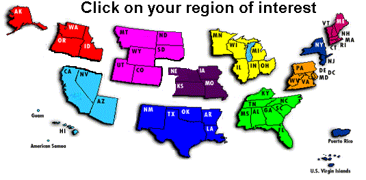 OSHA Regional Map Graphic