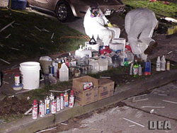 Photo of a home meth lab