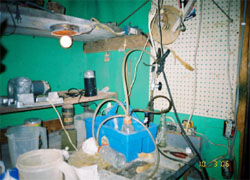 Photo of a home meth lab