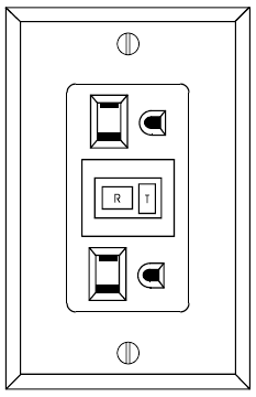 Electrical outlet equipped with a ground fault circuit interrupter