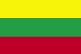 Lithuania flag is three equal horizontal bands of yellow (top), green, and red.