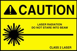 Class 2-Laser Sign.
