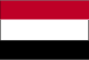 Flag of Yemen is three equal horizontal bands of red at top, white, and black.
