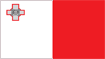 Flag of Malta is two equal vertical bands of white (hoist side) and red; in the upper hoist-side corner is a representation of the George Cross, edged in red.