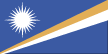 Flag of Marshall Islands is blue with two stripes radiating from the lower hoist-side corner - orange on top and white; there is a white star with four large rays and 20 small rays on the hoist side above the two stripes.