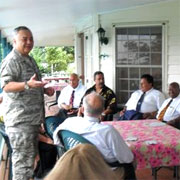 General Vincent addresses Samoans who are U.S. military veterans