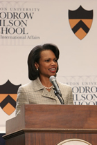 Secretary of State Condoleezza Rice at Princeton Universitys Celebration of the 75 th Anniversary of the Woodrow Wilson School of Public and International Affairs      