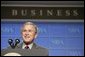 President George W. Bush addresses the National Small Business Week Conference in Washington, D.C., Wednesday, April 27, 2005.  White House photo by Paul Morse