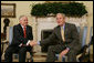 President George W. Bush welcomes Polish President Lech Kaczynski to the Oval Office Monday, July 16, 2007, where the two leaders met to discuss economic and mutual security issues. White House photo by Joyce N. Boghosian